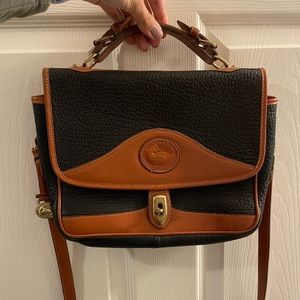 Vintage, rare Dooney & Bourke leather messenger bag